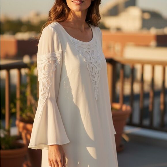 Chic Cream boho dress - Picture 2 of 7